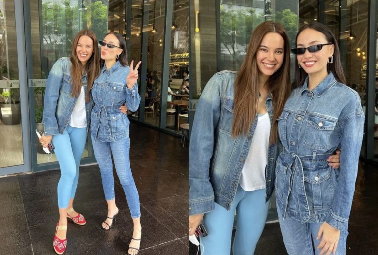 Denim twinning: Miss Universe winners Catriona Gray, R’Bonney Gabriel hang out in Manila